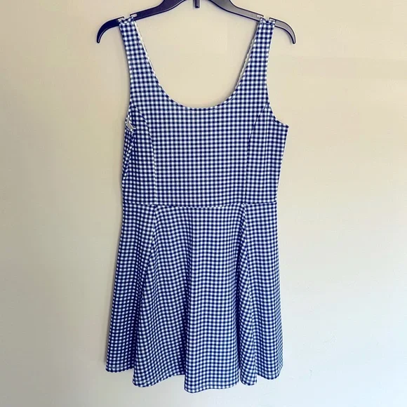 blue plaid dress h&m H&M Blue Gingham Plaid Summer Dress Girls 6